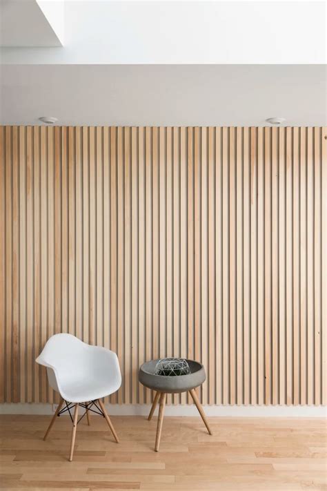 L'Abri · Slatted curved wall · Divisare | Wood slat wall, Slat wall, Living room wall