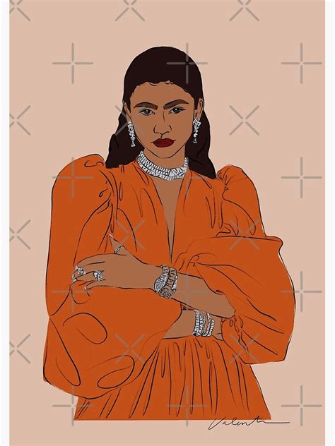 "ZENDAYA Celebrity Illustration Art " Poster for Sale by HerJournal ...