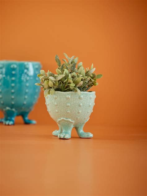 Small Ceramic Flower Pot - Mint – RICE by RICE