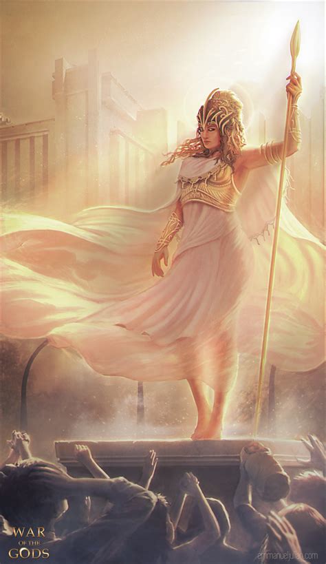 ArtStation - WAR OF THE GODS - Athena, Emmanuel Julian | Greek goddess ...