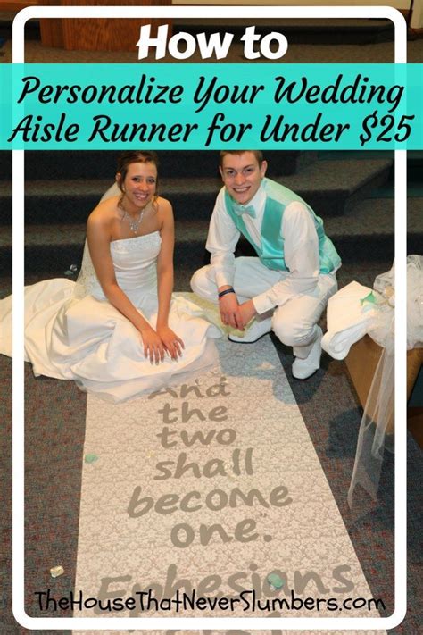 How to Personalize Your Wedding Aisle Runner for Under $25 - #wedding #rusticwedding # ...