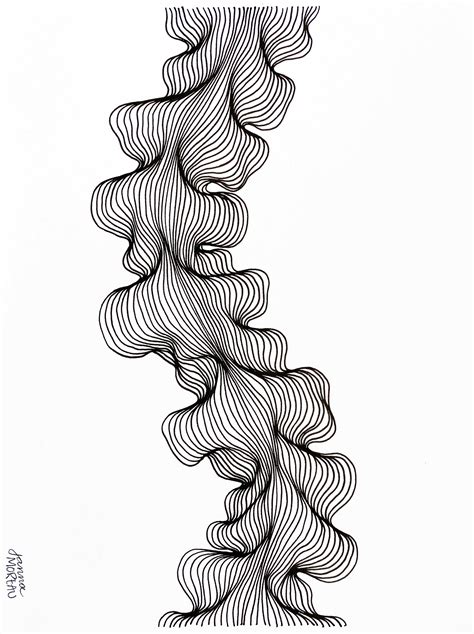 Life Lines 4 - Black and white line art, fill your home with unique artwork – Art By Janna Moreau