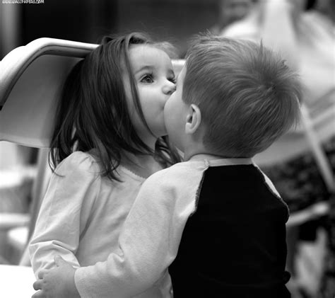 Download Cute kids kissing - Valentines day Hd wallpaper or images for your mobile phone.
