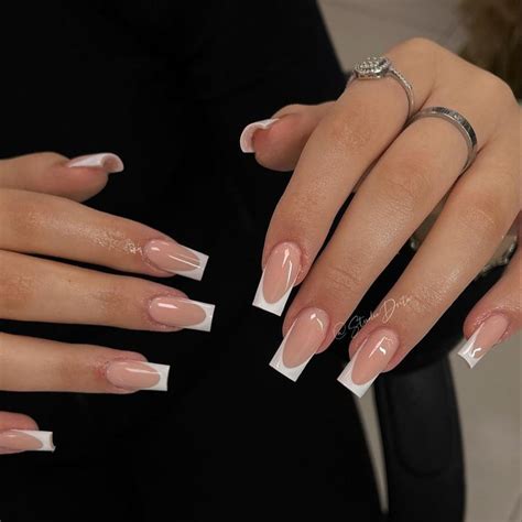 40 Best French Tip Nail Designs to Inspire You in 2023 | Long acrylic ...