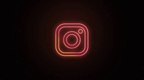 Social media Instagram Logo Neon flickering - Free motion Graphics ...