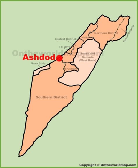 Ashdod location on the Israel Map - Ontheworldmap.com