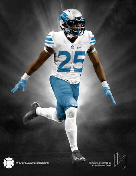 David D'Sharp Edge: Detroit Lions Uniform Concept 2017