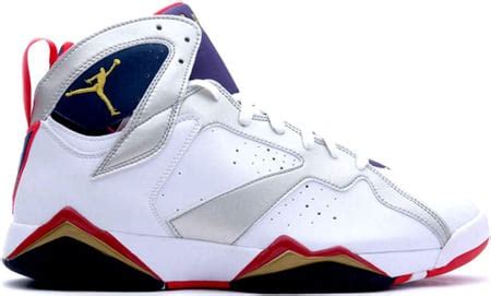 Air Jordan 7 (VII) Retro Olympic White / Metallic Gold-Midnight Navy ...