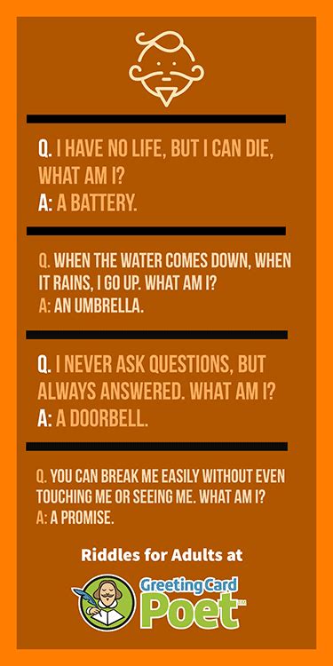 Fun Riddles for Adults to Challenge the Mind | Greeting Card Poet ...