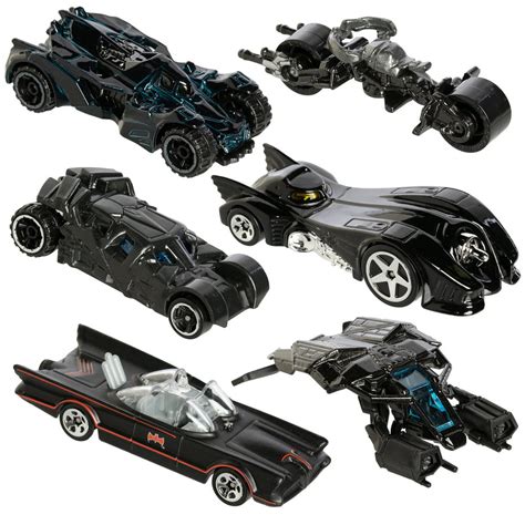 Hot Wheels Cars Set (6 Pack) DC Comics Batman Batmobile Die-Cast Cars ...