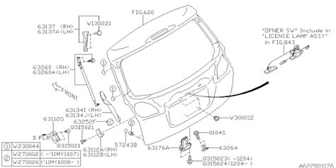 Back Door Parts - 2010 Subaru Outback