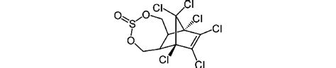 Structure of endosulfan-II (C9H6Cl6O4S, CAS # 1031- 07-8, MW: 422.924 ...