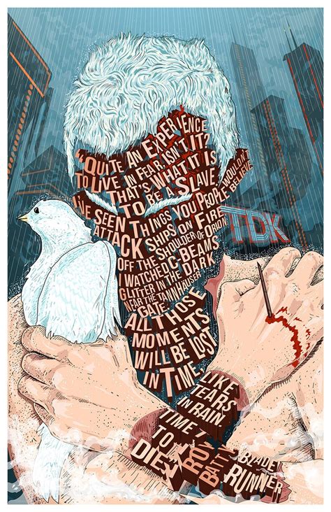 Roy Batty Tears in Rain Famous Hair Lines Print Typography - Etsy