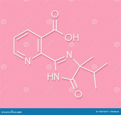 Imazapyr Herbicide Molecule. Skeletal Formula. Stock Illustration - Illustration of hydrogen ...