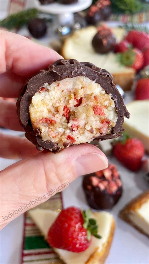 Strawberry Cheesecake Truffles