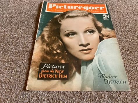 (FTWB11) PICTUREGOER MAGAZINE Cover Page 12X9" Marlene Dietrich $12.61 ...