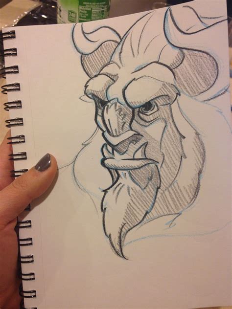 Beauty and the Beast sketch! | Beauty and the beast drawing, Disney ...