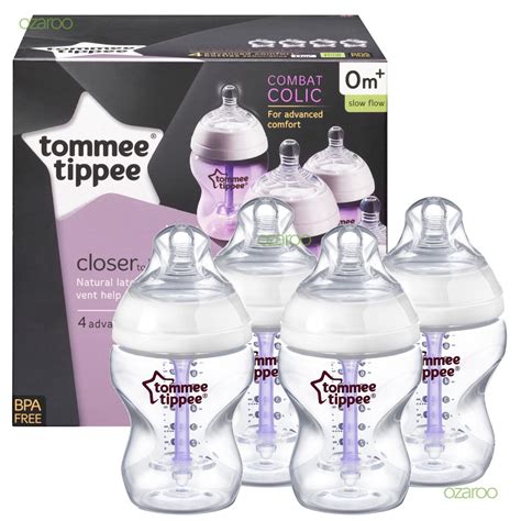 Tommee Tippee Advanced Comfort Anti Colic 260ml Baby Feeding Bottles 4 Pack 0m+ | eBay