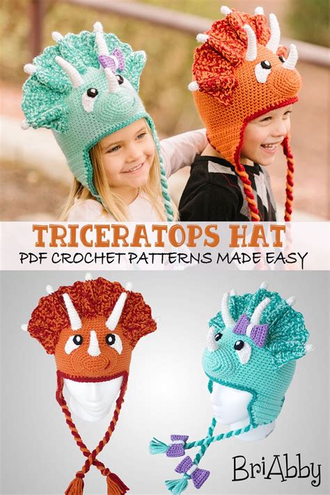 Crochet Triceratops Hat Dinosaur Pattern | Crochet kids hats, Crochet dinosaur, Crochet hats for ...