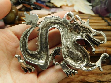 Alloy Dragon Pendant. Mythology Dragon Necklace. Amulet - Etsy