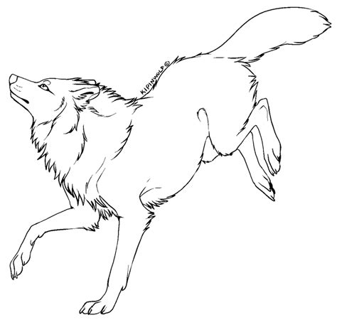 Free lineart - wolf 2 by Kipine on DeviantArt