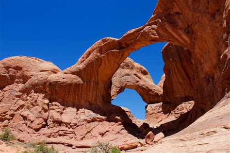 Fotos gratis : Arco doble, Arco de roca, paisaje, piedra, arenisca ...