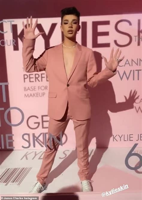 James Charles attends Kylie Jenner's skincare launch party | Daily Mail Online