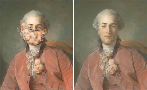 Digital Portraits Reinvent Classical Paintings by Enveloping Subjects in Garments and Masks