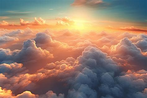 Premium AI Image | dreamlike sky with clouds