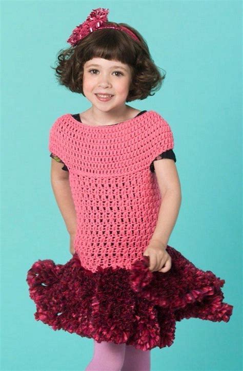 Twirl Party Dress in Red Heart Boutique Ribbons - LW3327. Discover more Patterns by Red Heart ...