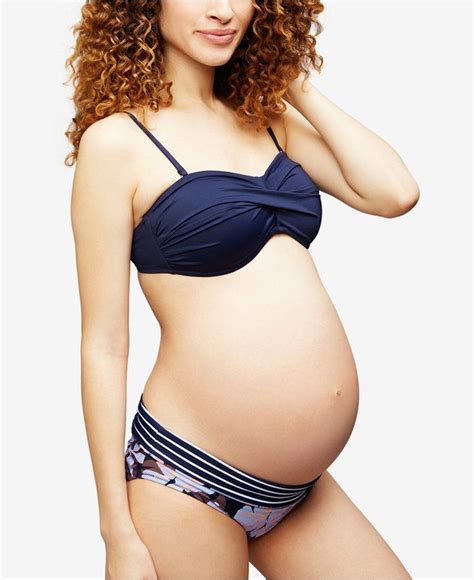 A Pea in the Pod Maternity Twist-Front Bikini Top | Maternity swim top, Bikini tops, Designer ...