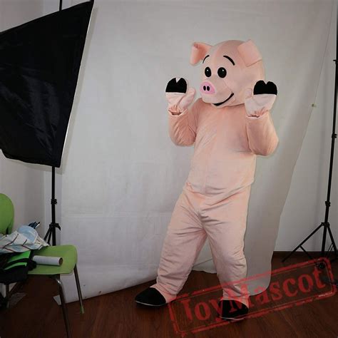 Pink Pig Mascot Costume Adult