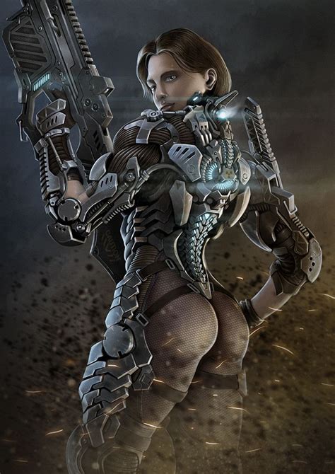 Exo suit by Dmitry Lyapin | Sci-Fi | 2D | CGSociety Female Cyborg, Female Armor, Female Soldier ...