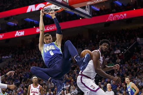 Kristaps Porzingis, shorthanded Mavericks beat 76ers | Inquirer Sports