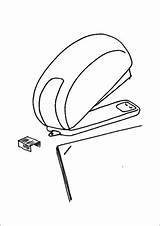 Stapler And Staples Coloring Page sketch template