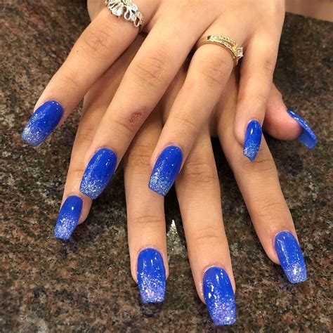 Pin by Angie Bowers on Blue glitter nails | Royal blue nails, Royal blue nails designs, Blue ...