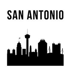 San Antonio City Skyline Silhouette Vector Images (70)