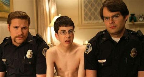 In Superbad (2007), McLovin becomes friends with a pair of cops. This is a work of fiction as ...