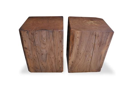 Reclaimed Solid Wood Cube Coffee Tables and Side Tables by URBAN TREE ...