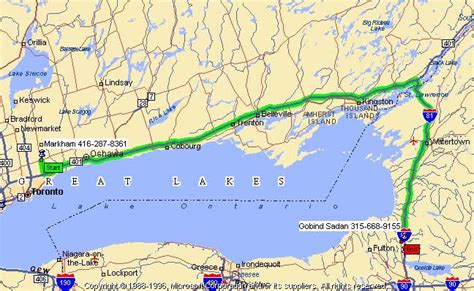 Map & Directions from Markham, Ontario to Gobind Sadan, New York | Gobind Sadan