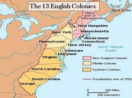 13 Colonies Regions