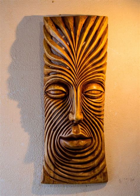 Hand Carved Wooden Wall Panel - Etsy Bahamas Tree Carving, Wood Carving Art, Wooden Wall Art ...