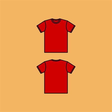 blank t-shirt templates. red t-shirt isolated background 22959087 Vector Art at Vecteezy