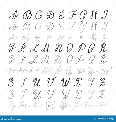 Modern Beautiful Handwriting Styles Alphabet - kundelkaijejwlascicielka