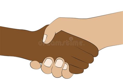 Handshake People with Differnet Skin Color Tolerance Concept Stock Vector - Illustration of ...