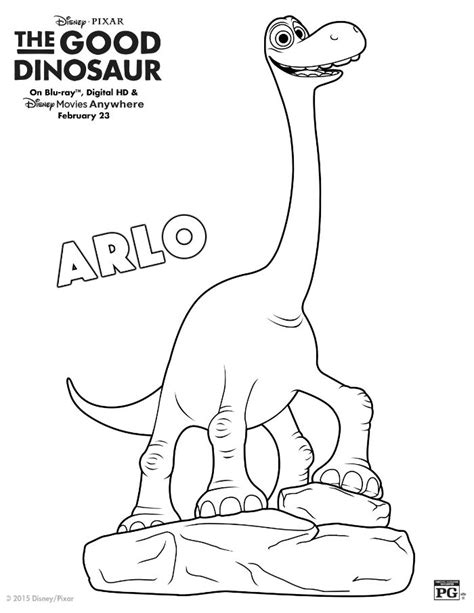 Disney The Good Dinosaur Arlo Coloring Page | Mama Likes This