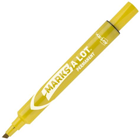 Avery Marks A Lot Permanent Markers, Large Desk-Style, 1 Yellow Marker - Walmart.com - Walmart.com