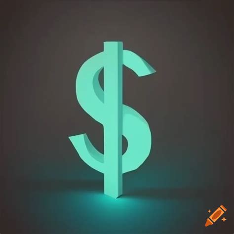 Low poly dollar sign
