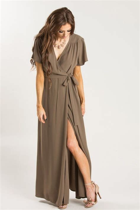 This mocha colored dress is the perfect special occasion maxi! We love ...