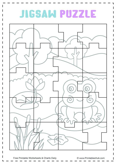 Free Printable Jigsaw Puzzles For Kids [PDF] + Blank Template ...